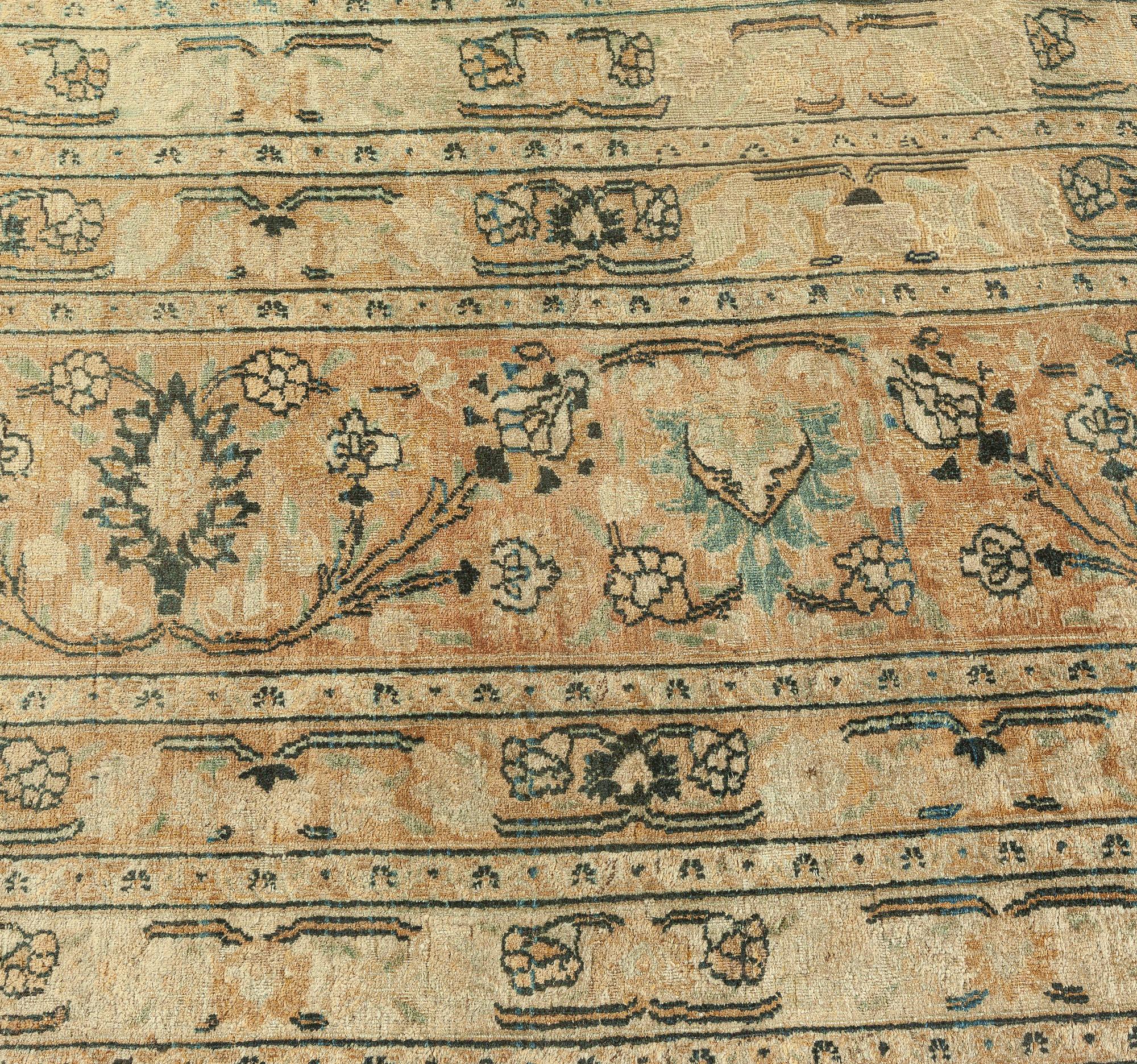 Hand-Knotted Antique Persian Khorassan Rug For Sale