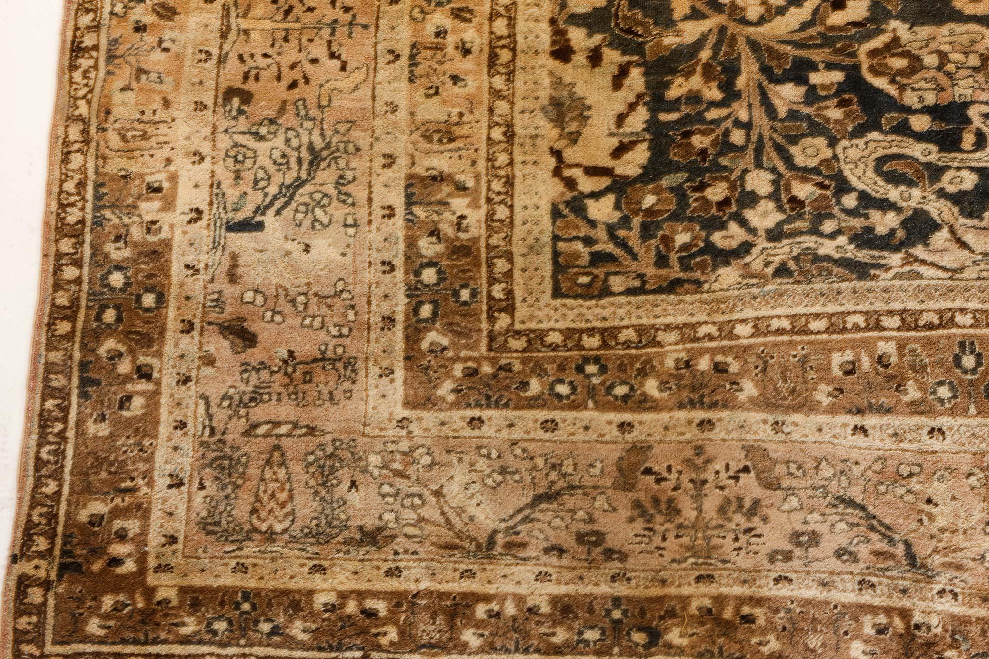 Antique Persian Khorassan Handmade Wool Rug For Sale 1