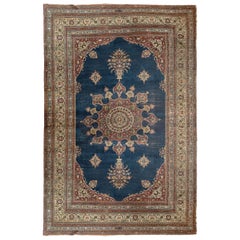 Antique Persian Khorassan Rug, Luminous Medallion on Sapphire Field - Rug &Kilim Antique Persian Khorassan Rug, Luminous Medallion on Sapphire Field - Rug &Kilim