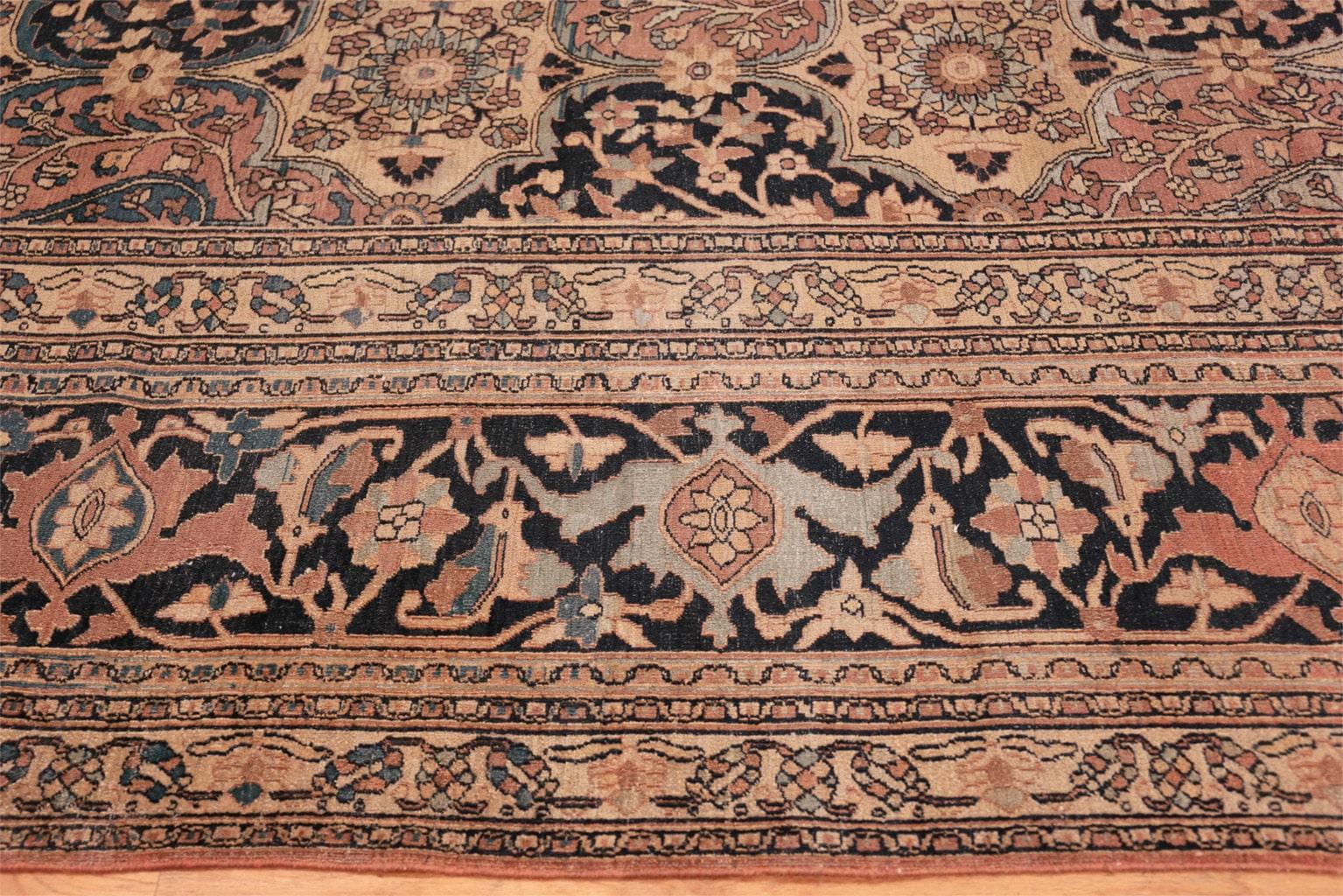 Antique Persian Khorassan Rug, Country of Origin: Persia, Circa Date: 1900– Size: 12 ft 4 in x 15 ft 9 in (3.76 m x 4.8 m)

