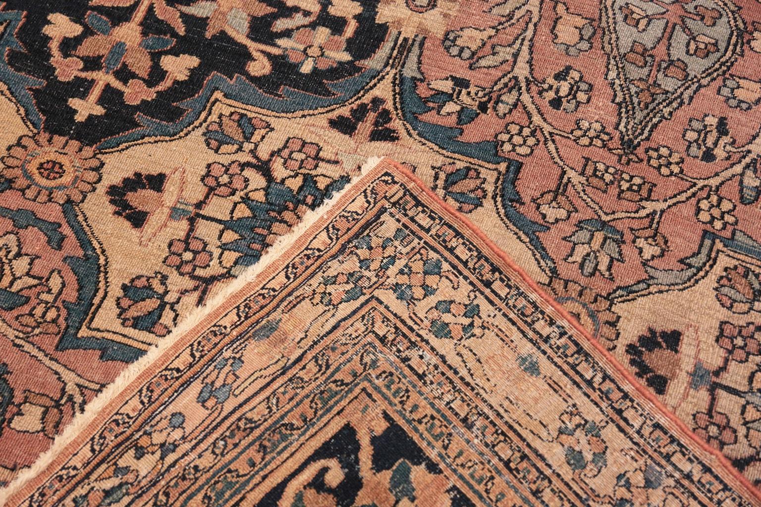 Antique Persian Khorassan Rug. Size: 12 ft 4 in x 15 ft 9 in (3.76 m x 4.8 m) 1