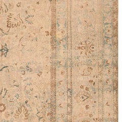Oversized Soft Decorative Antique Allover Floral Persian Khorassan Rug 13' x 21'