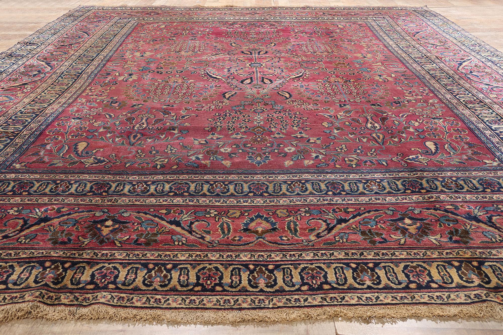 Fin du 19ème siècle, tapis ancien persan Khorassan de style traditionnel en vente 2
