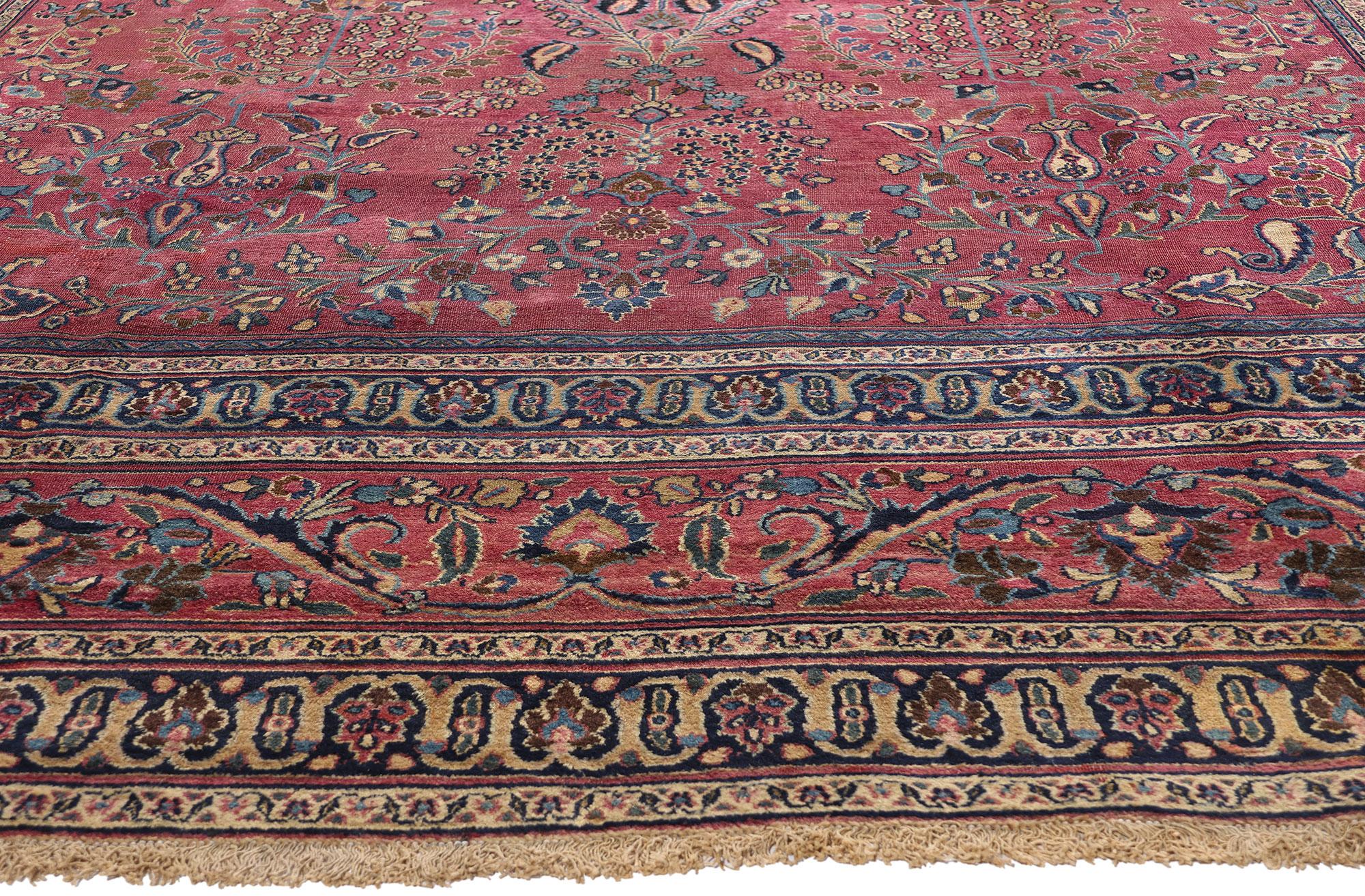 Noué à la main Fin du 19ème siècle, tapis ancien persan Khorassan de style traditionnel en vente