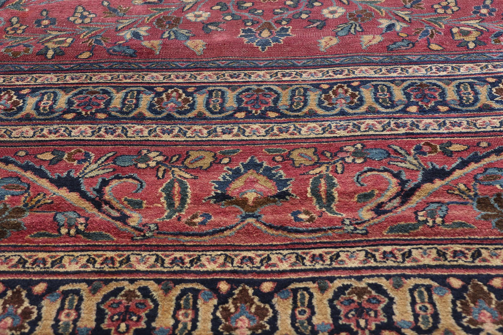 Fin du 19ème siècle, tapis ancien persan Khorassan de style traditionnel Bon état - En vente à Dallas, TX