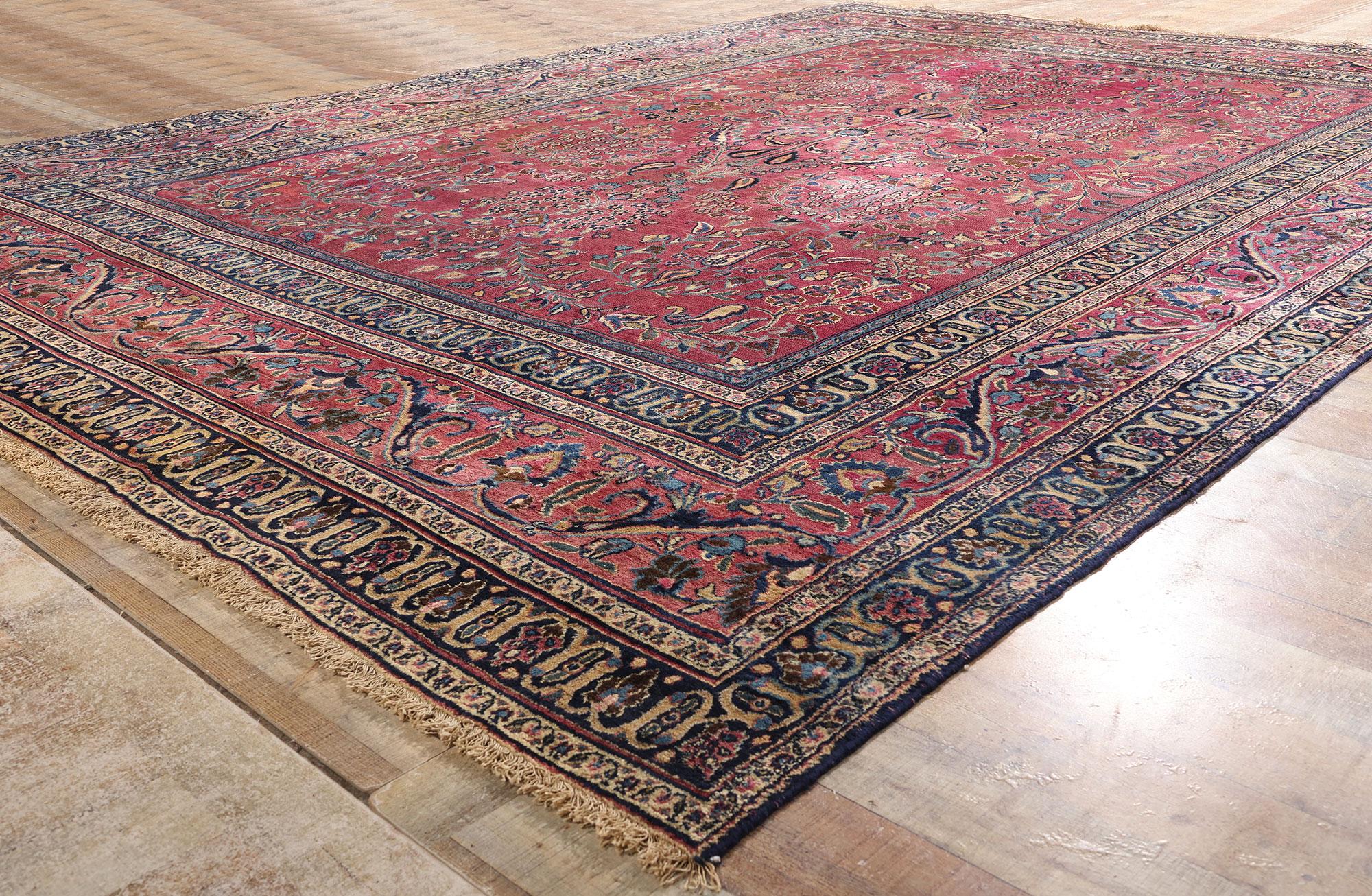 Fin du 19ème siècle, tapis ancien persan Khorassan de style traditionnel en vente 1