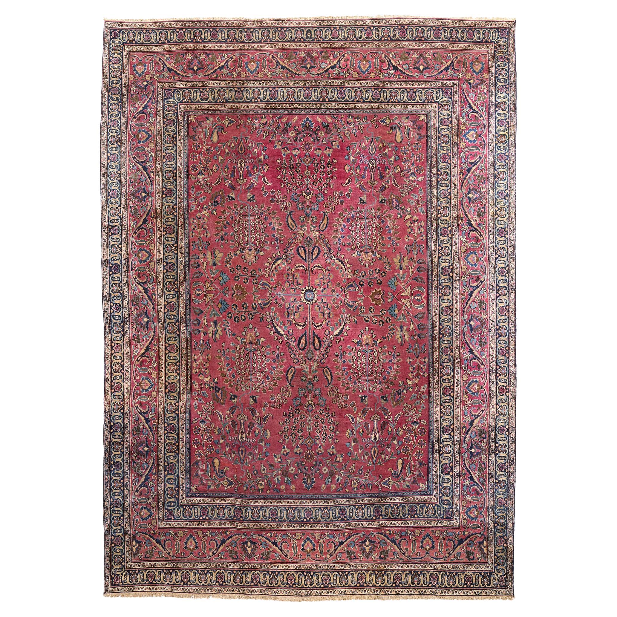 Late 19th Century Antique Persian Khorassan Carpet with Traditional Style