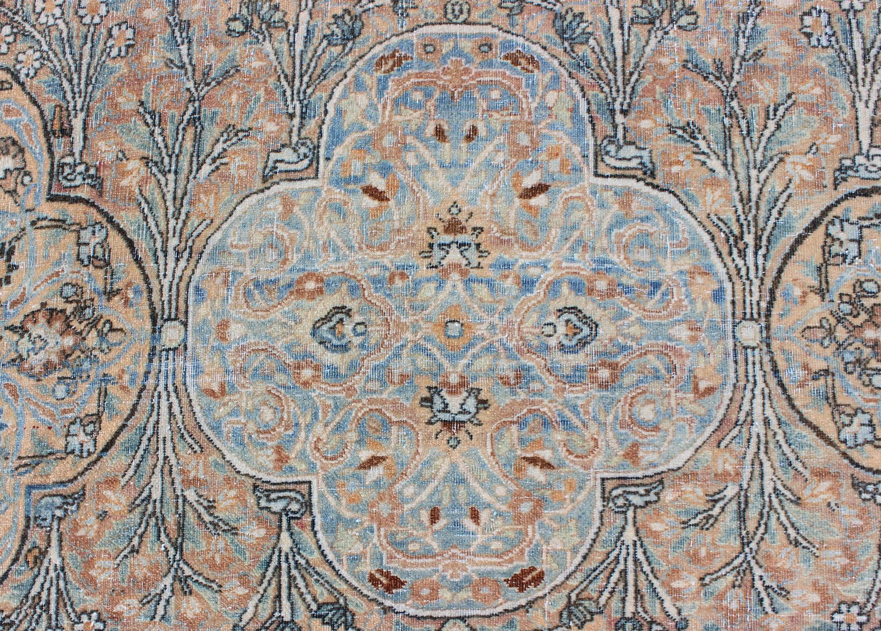 Antiker persischer Khorassan in All-Over Palmette & Vining Blume 11'10 x 16'4 im Angebot 2