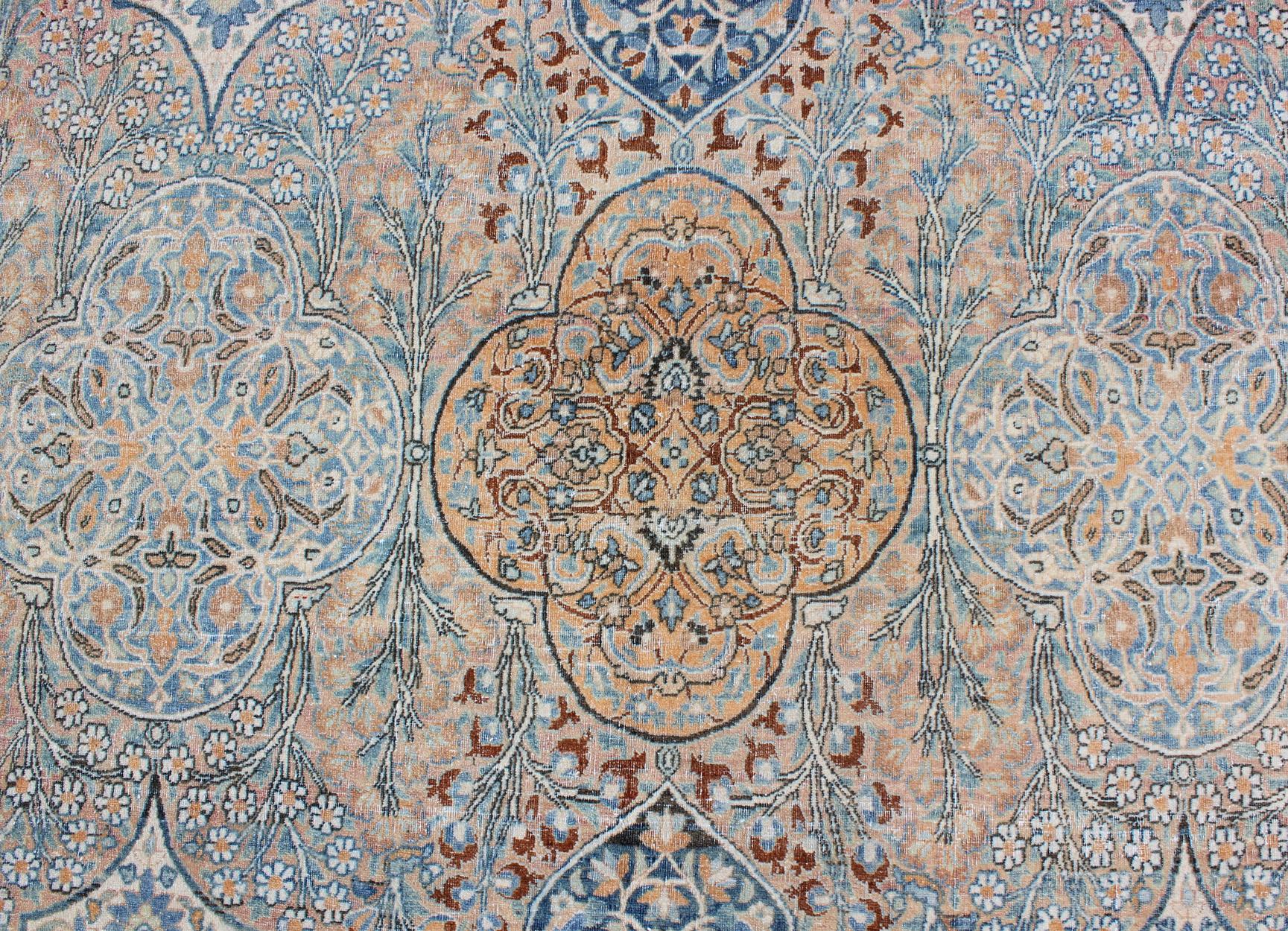 Antiker persischer Khorassan in All-Over Palmette & Vining Blume 11'10 x 16'4 im Angebot 5