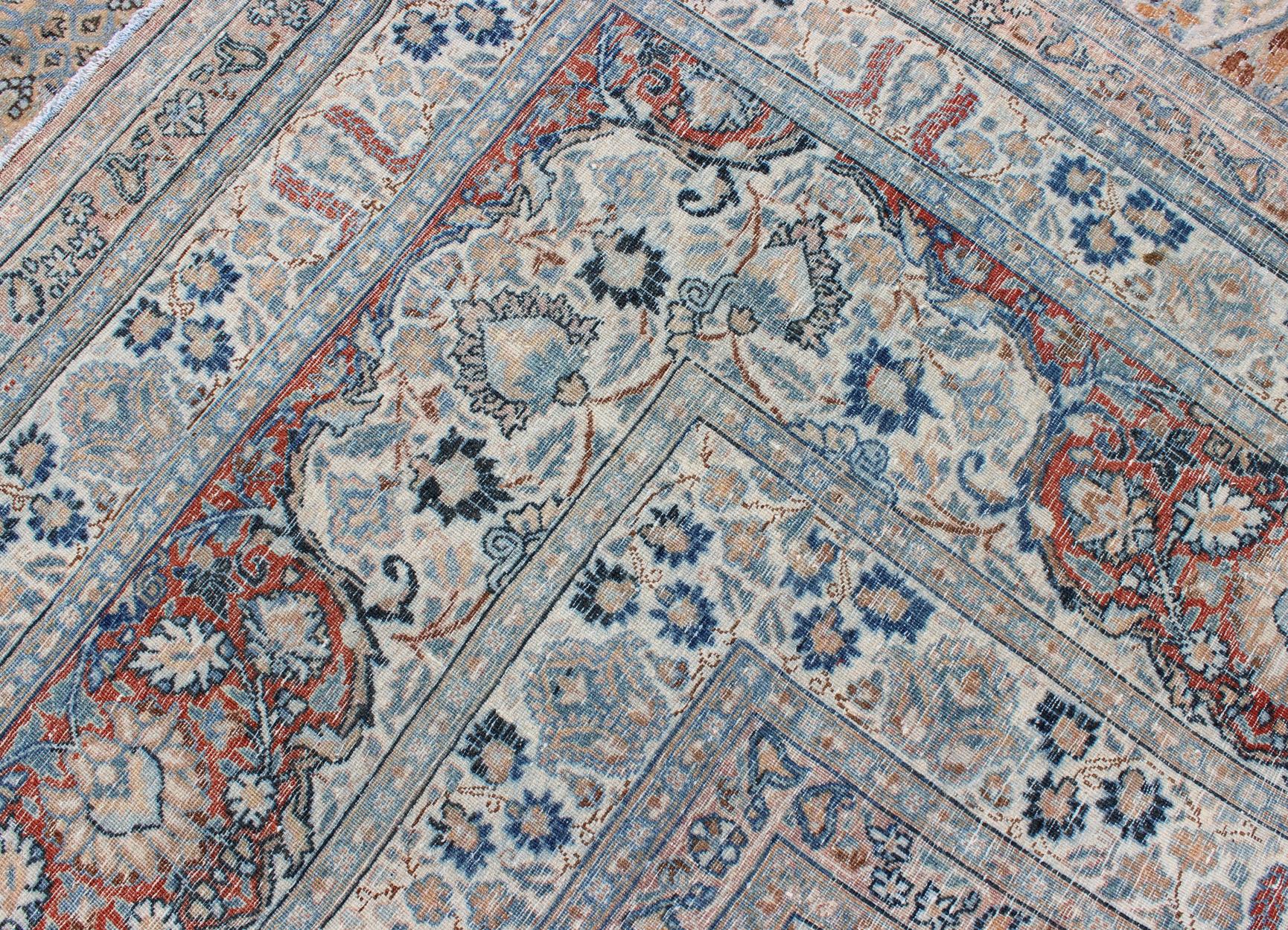 Antiker persischer Khorassan in All-Over Palmette & Vining Blume 11'10 x 16'4 im Angebot 6