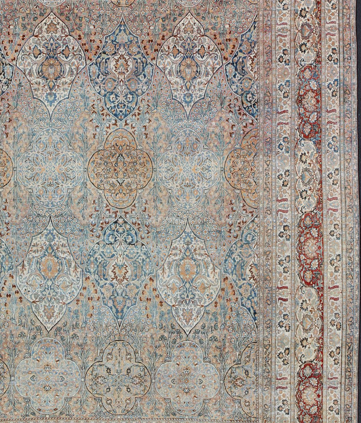 Antiker persischer Khorassan in All-Over Palmette & Vining Blume 11'10 x 16'4 (Handgeknüpft) im Angebot