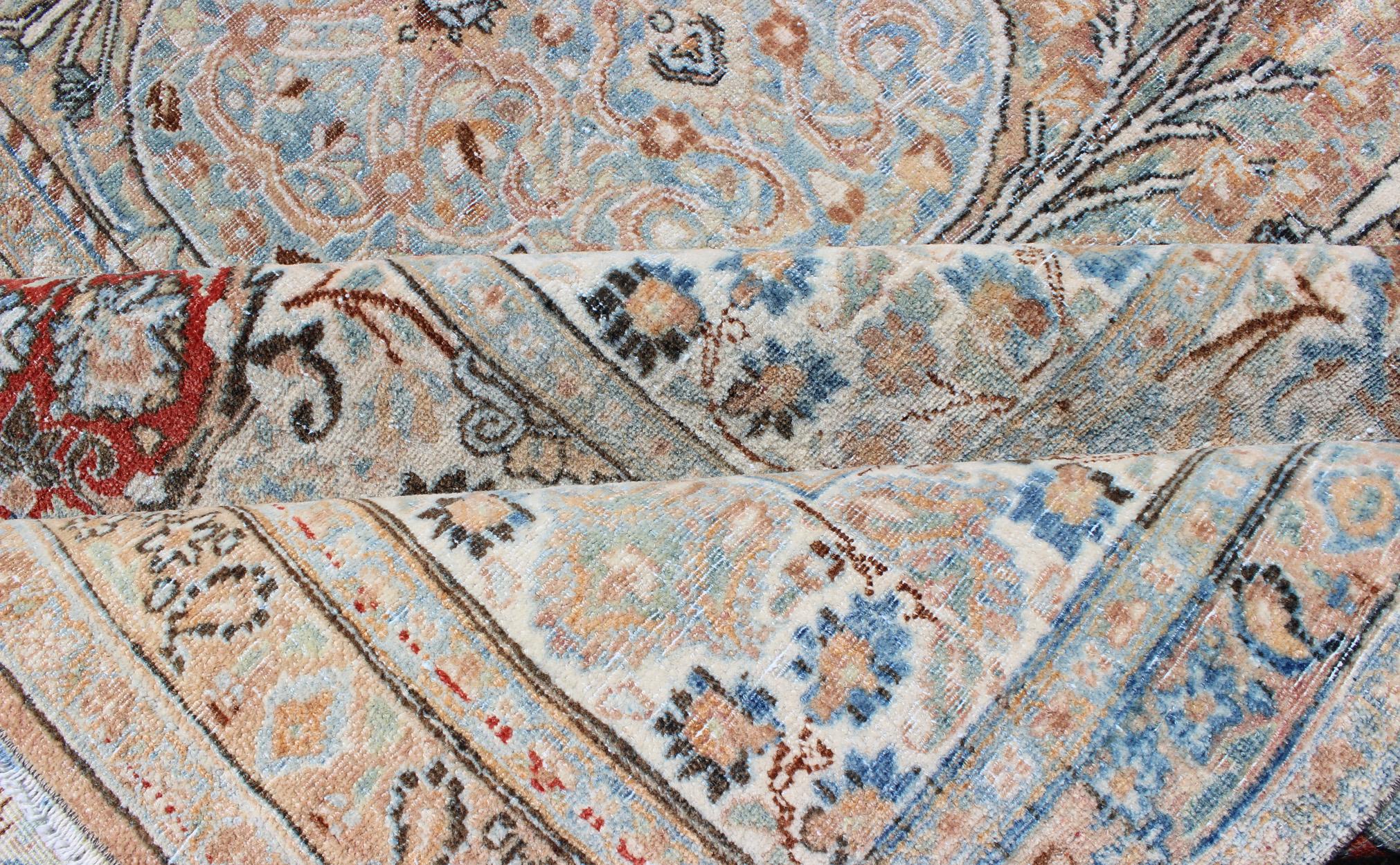 Antiker persischer Khorassan in All-Over Palmette & Vining Blume 11'10 x 16'4 im Angebot 7