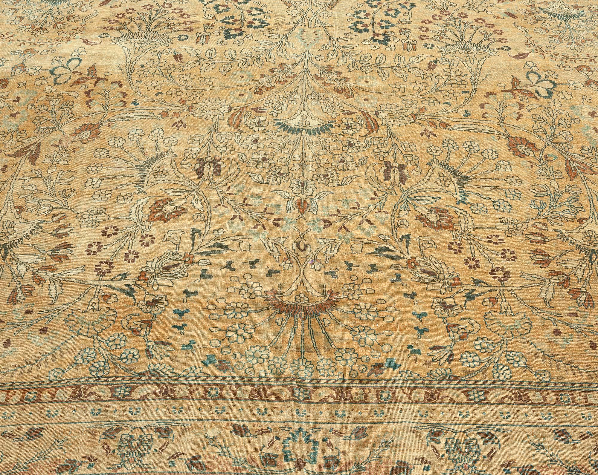 Hand-Knotted Doris Leslie Blau Antique Persian Khorassan Rug 'Size Adjusted' For Sale