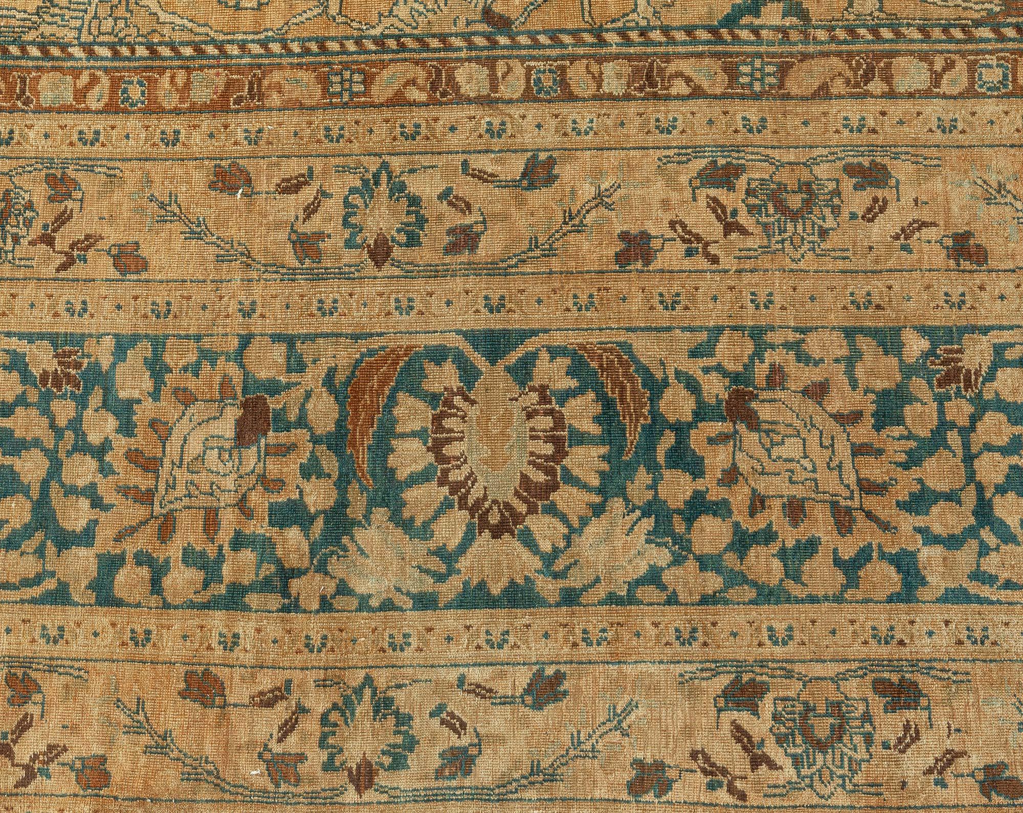 Doris Leslie Blau Antique Persian Khorassan Rug 'Size Adjusted' In Good Condition For Sale In New York, NY