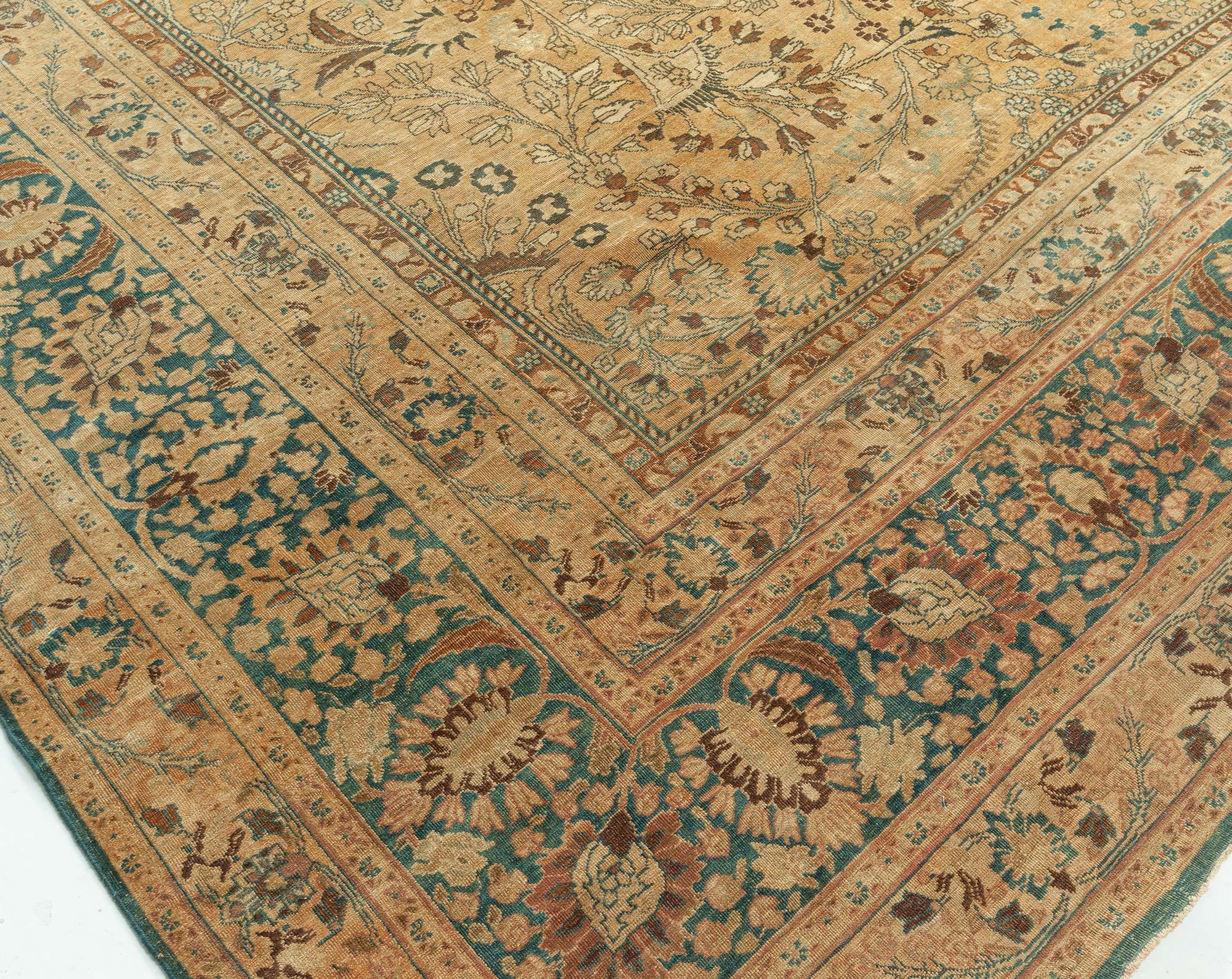 20th Century Doris Leslie Blau Antique Persian Khorassan Rug 'Size Adjusted' For Sale