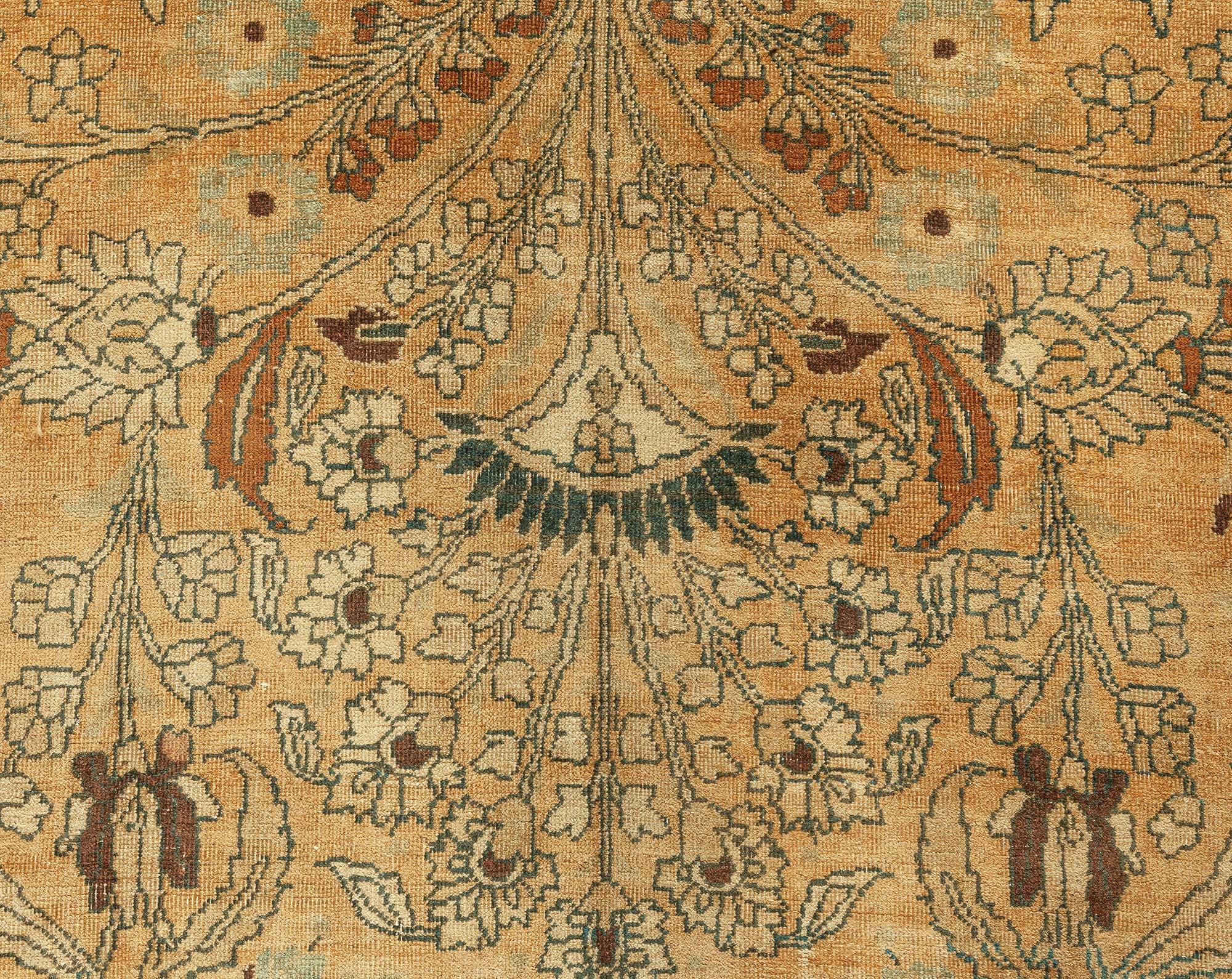Wool Doris Leslie Blau Antique Persian Khorassan Rug 'Size Adjusted' For Sale