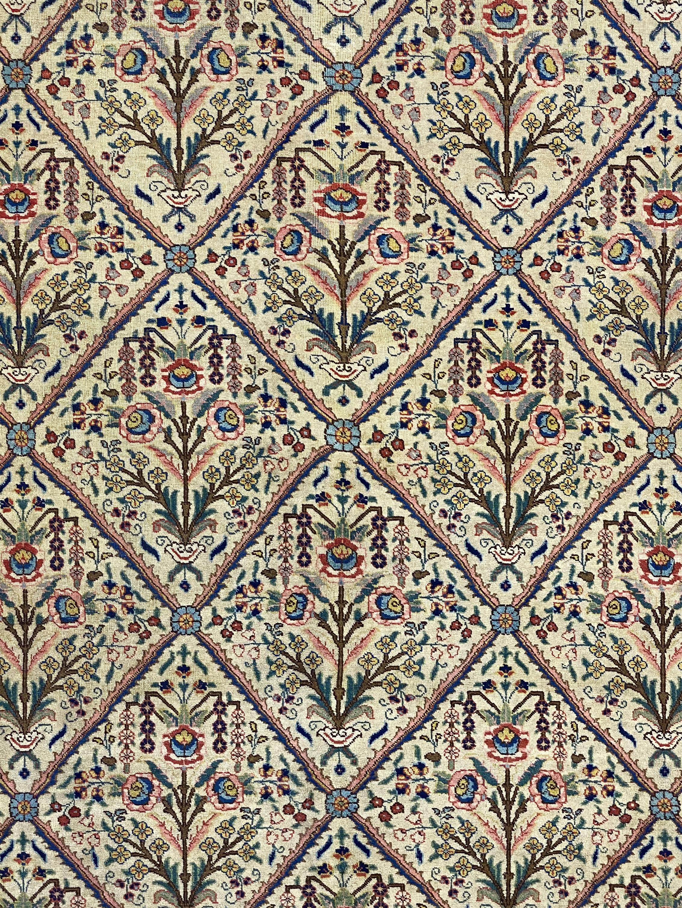 In wonderful condition, this Persian Khoy is rare to find. Khoy is a suburb of Tabriz and was the hub of the most exotic and unusual pieces to come from that region. Hand knotted with wonderful wool, gorgeous color combination, and fine technique of