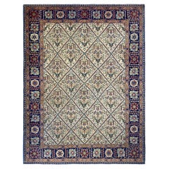 Ancien tapis persan Khoy Tabriz 9'' x 12'' 4