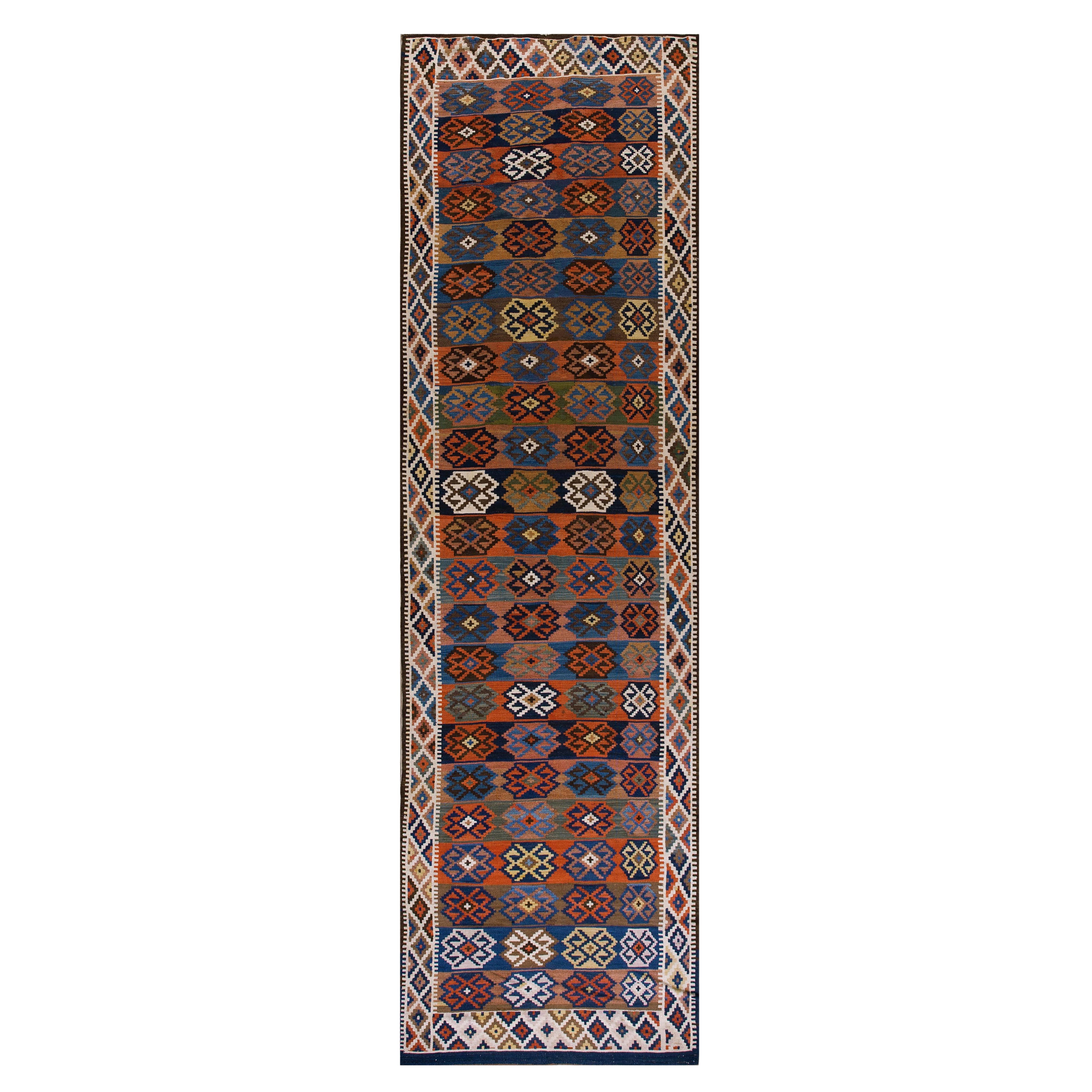 Early 20th Century N.W. Persian "Shahsavan" Flat-Weave ( 4'8" x 15'-143 x 457 )  For Sale