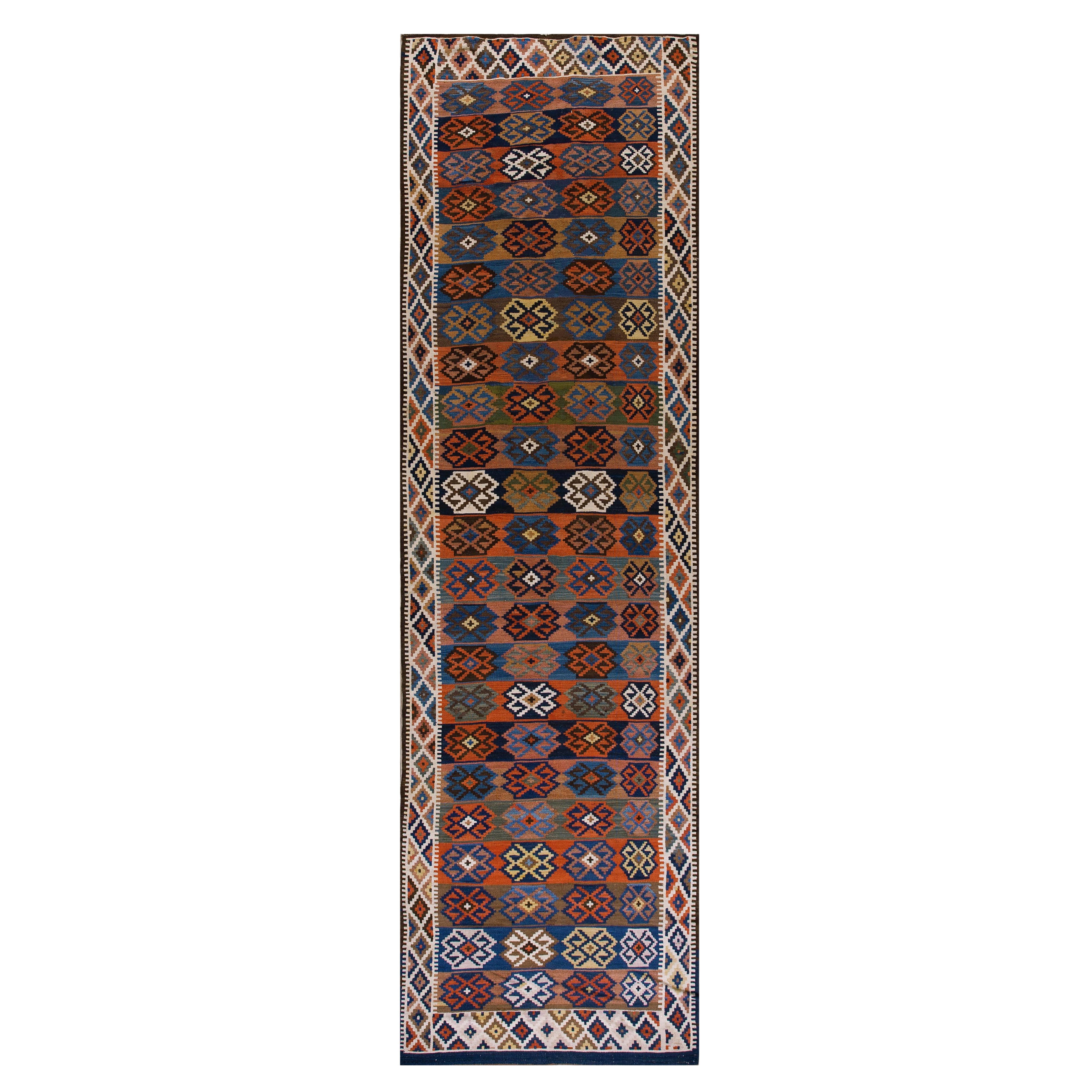 Early 20th Century N.W. Persian "Shahsavan" Flat-Weave ( 4'8" x 15'-143 x 457 ) For Sale