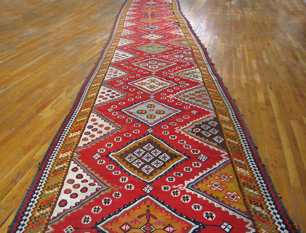 Tribal Early 20th Century S. Persian Ghashgaie Flat-Weave ( 4'7