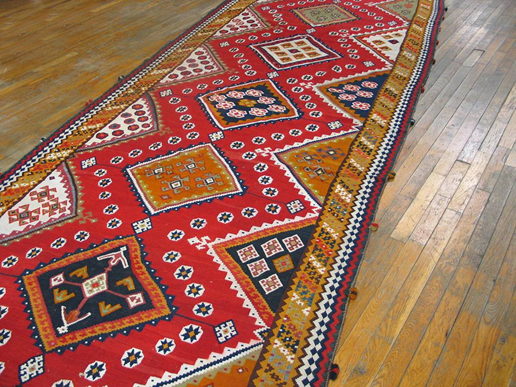Early 20th Century S. Persian Ghashgaie Flat-Weave ( 4'7