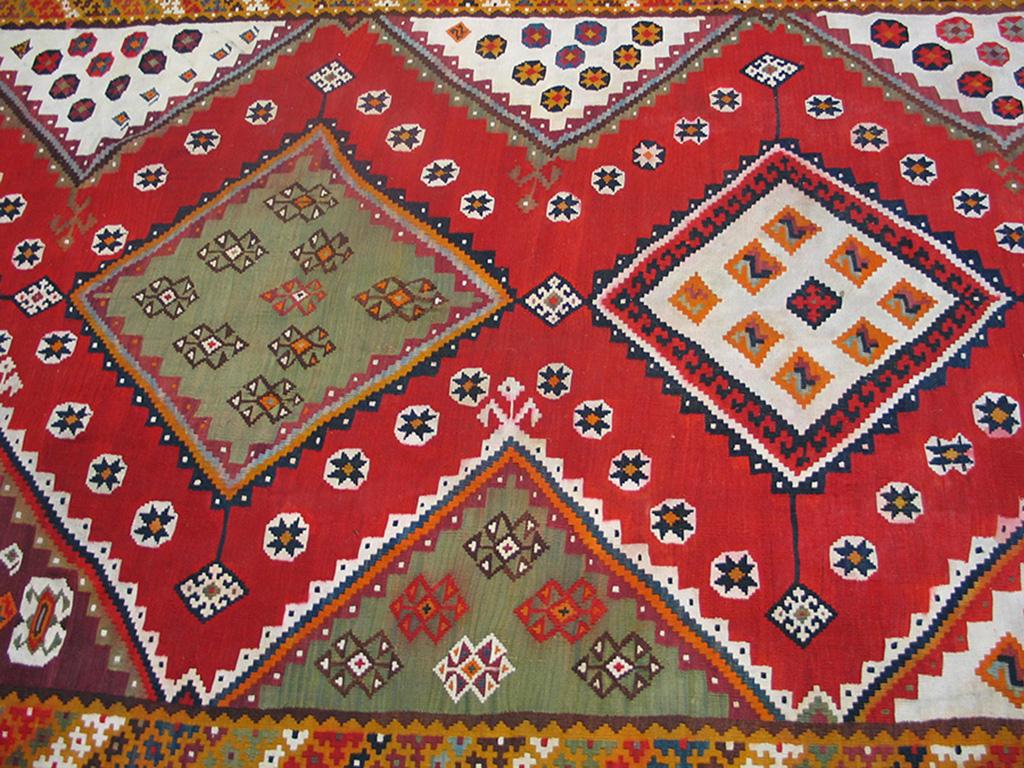 Early 20th Century S. Persian Ghashgaie Flat-Weave ( 4'7