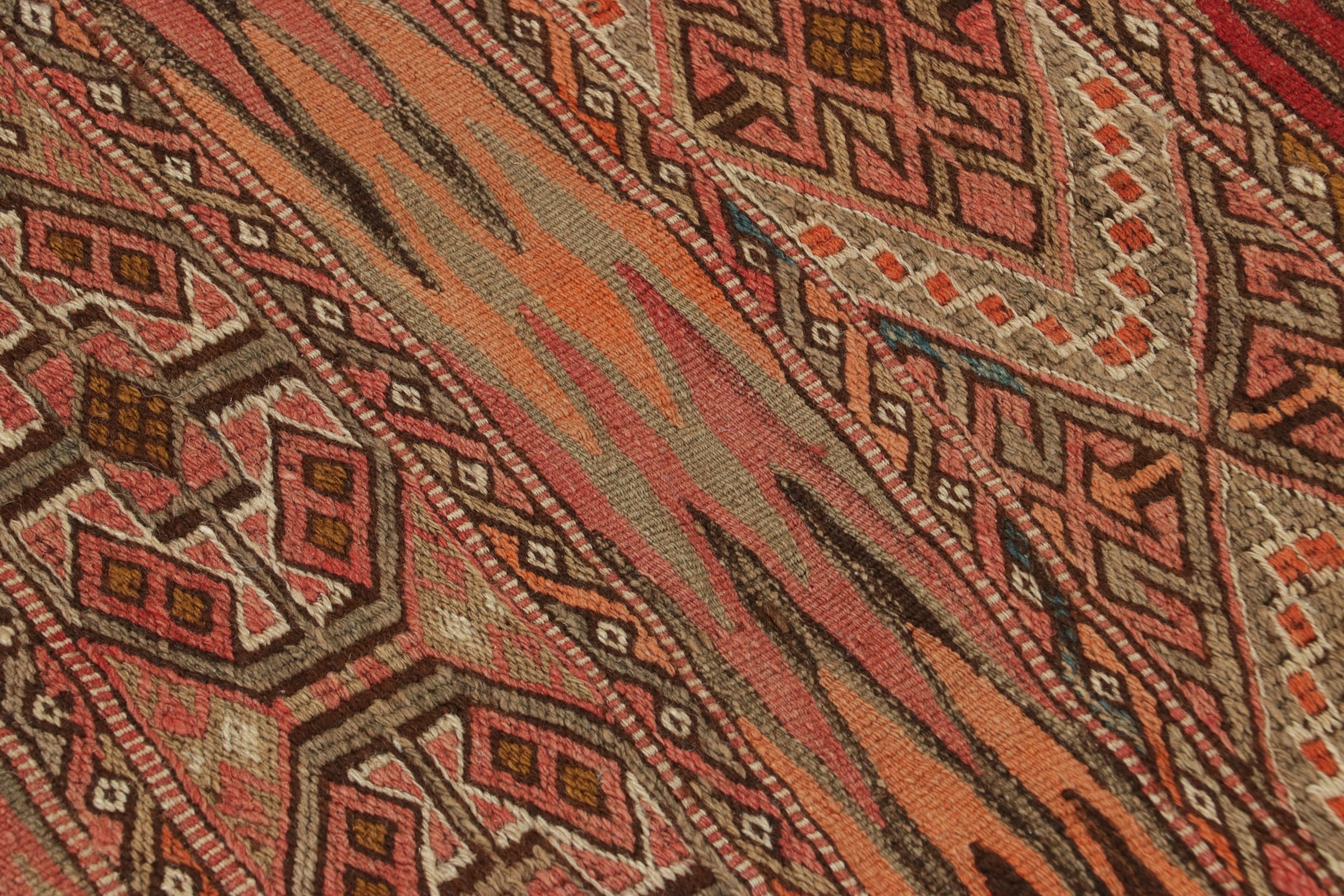 Made with handwoven wool in Persia 1890-1900, this 3x4 antique Kilim is a particularly earthy and sought-after work of an exciting new curation from Rug & Kilim’s collection of classic Kilims and Flat Weaves.

On the Design:

This beautiful kilim