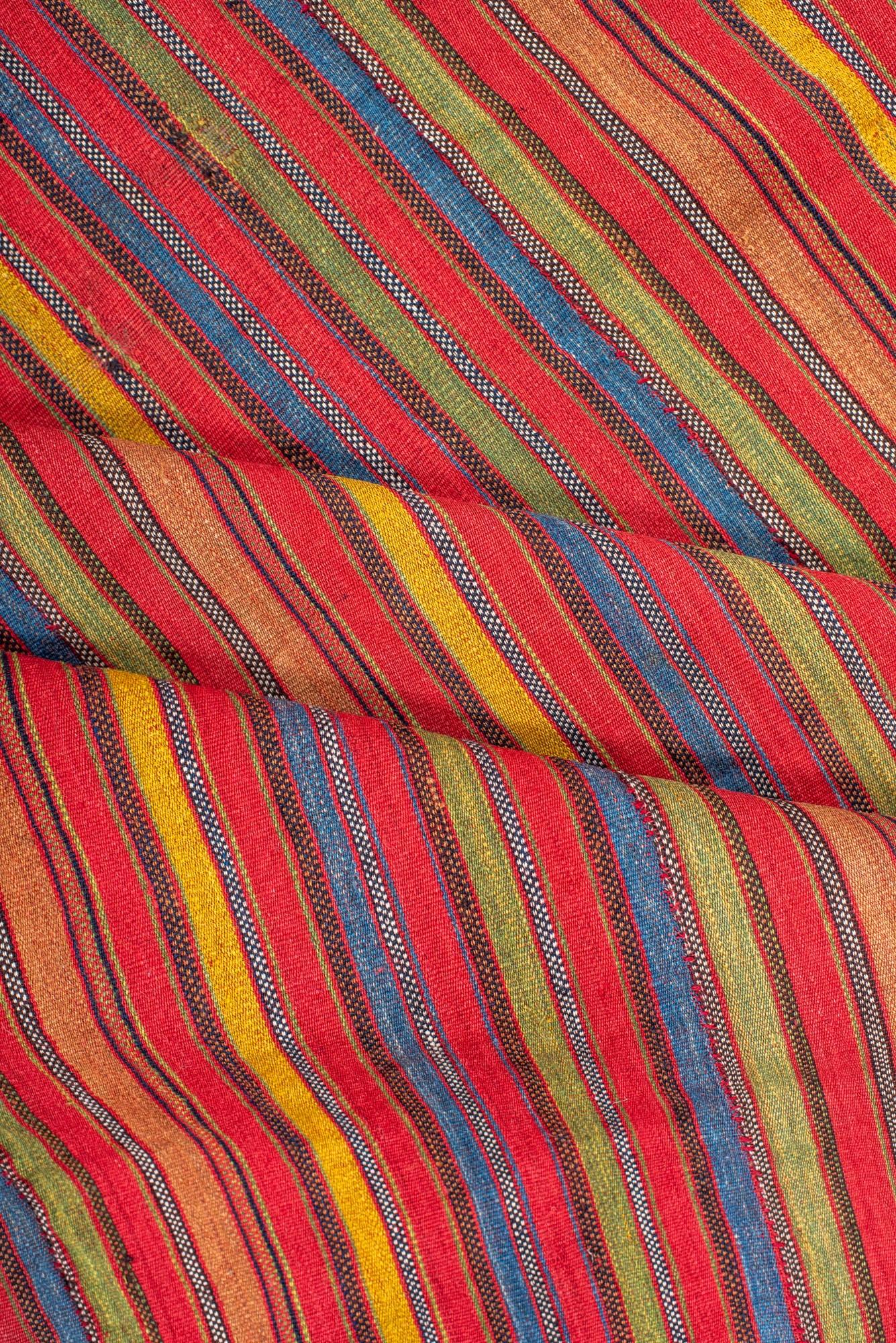 Antique Persian Kilim with Red 