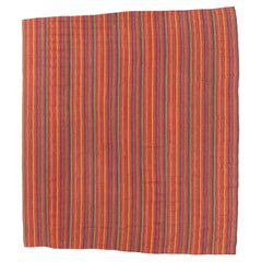 Antique Persian Kilim with Red "Jijim" Design