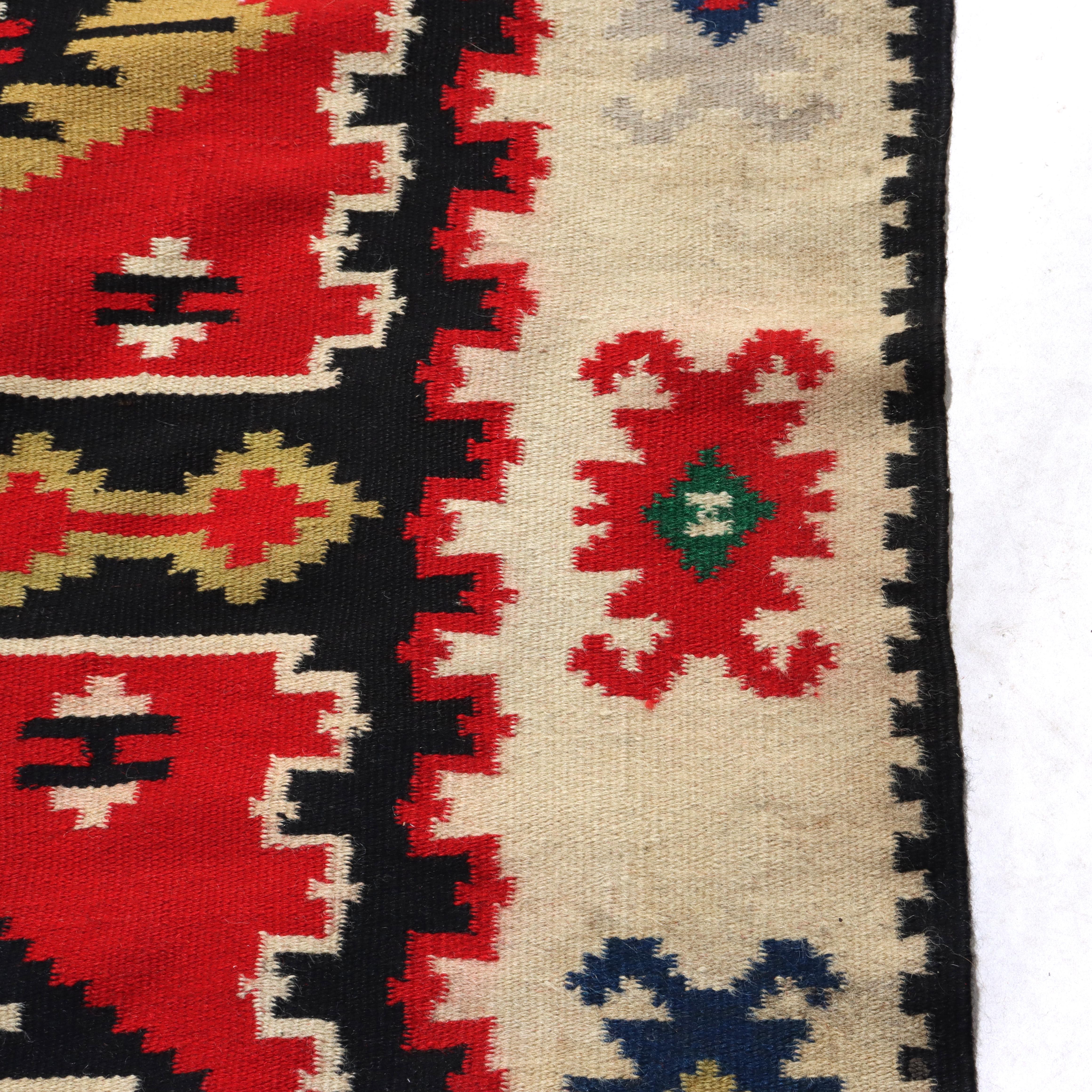 Antique Persian Kilim Wool Rug C1920 in vendita 6