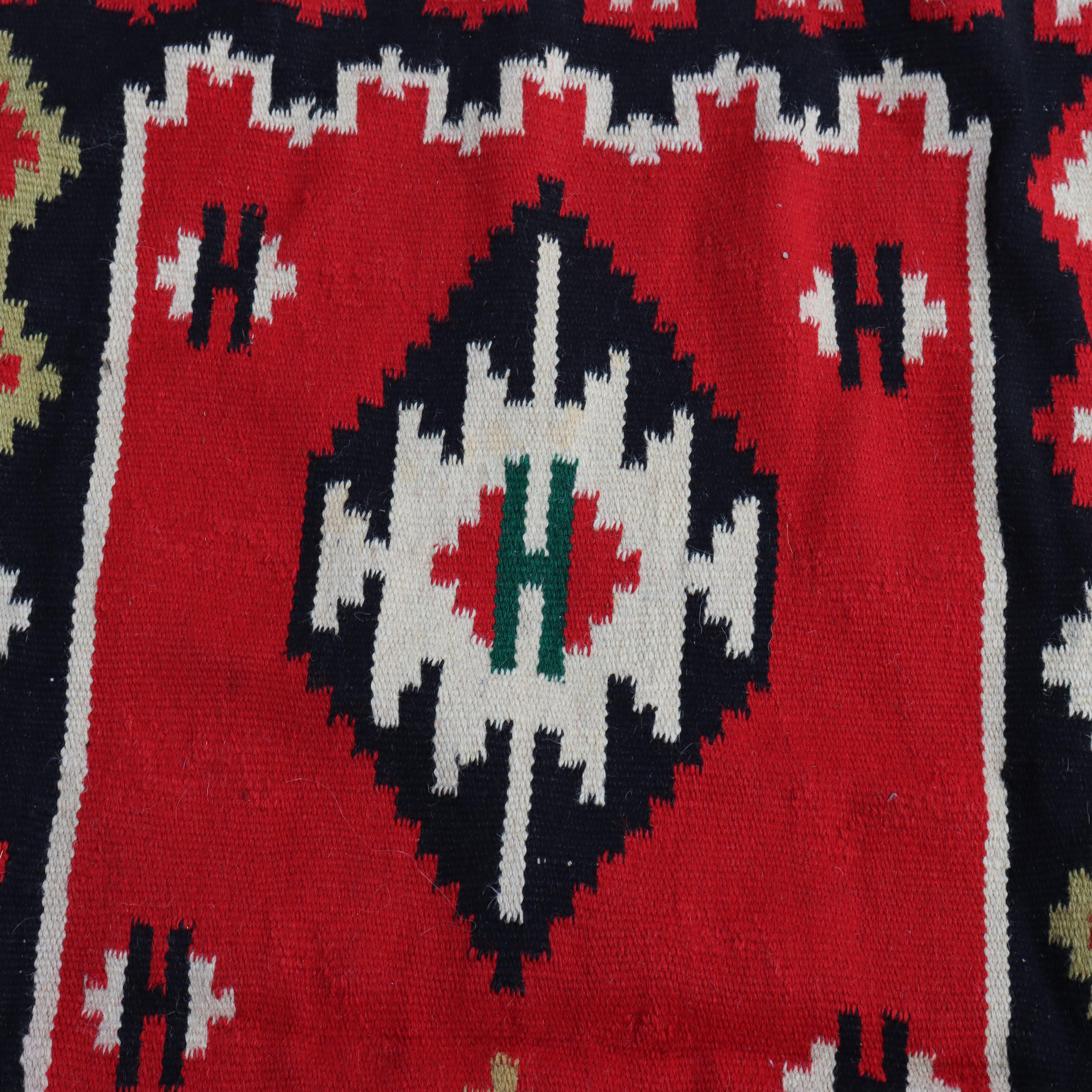 Antique Persian Kilim Wool Rug C1920 in vendita 1