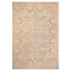Antique Persian Kirman Camel Handmade Wool Rug