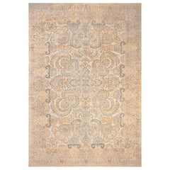 Antique Persian Kirman Camel Handmade Wool Rug