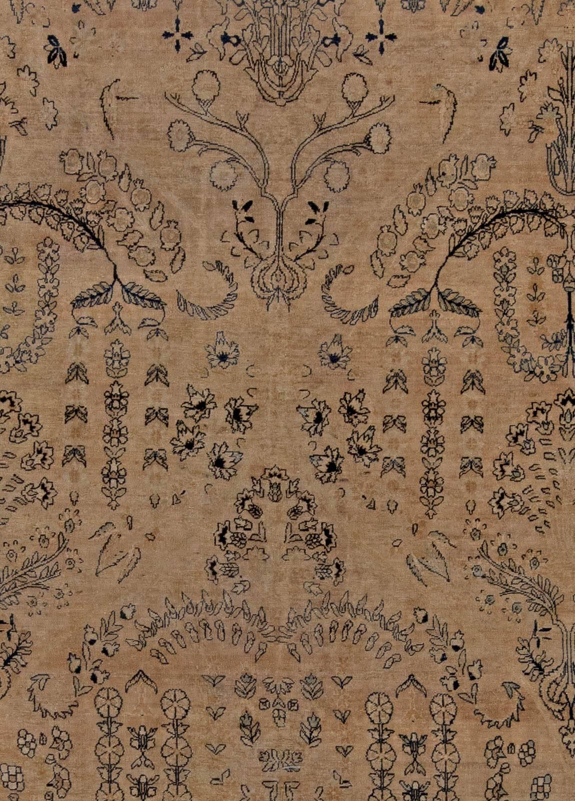 Antique Persian Kirman handwoven wool rug
Size: 11'8