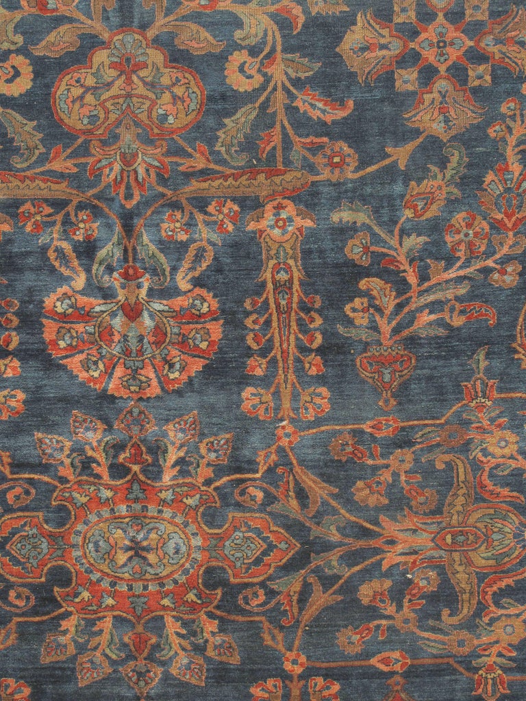 Hand-Woven Antique Persian Kirman Carpet, circa 1910, 10'11 x 17'10