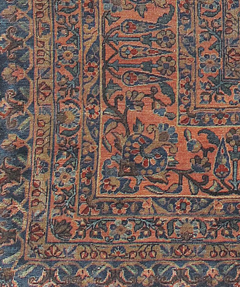 Wool Antique Persian Kirman Carpet, circa 1910, 10'11 x 17'10