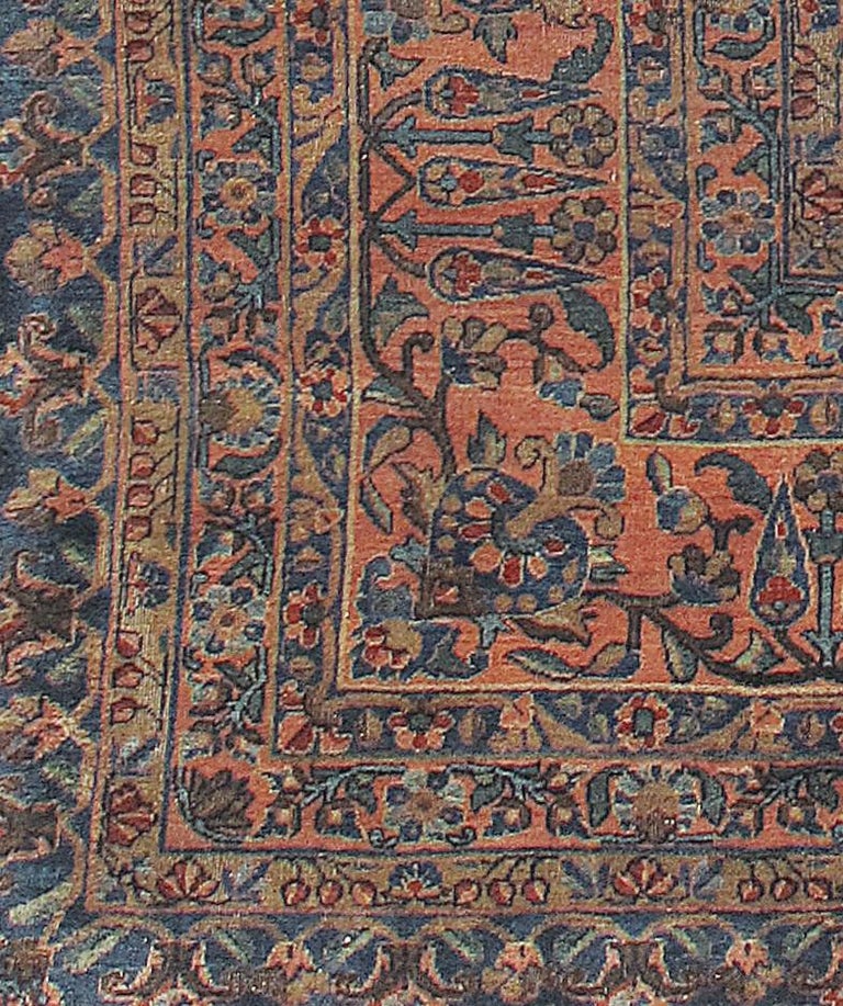 Wool Antique Persian Kirman Carpet, circa 1910, 10'11 x 17'10