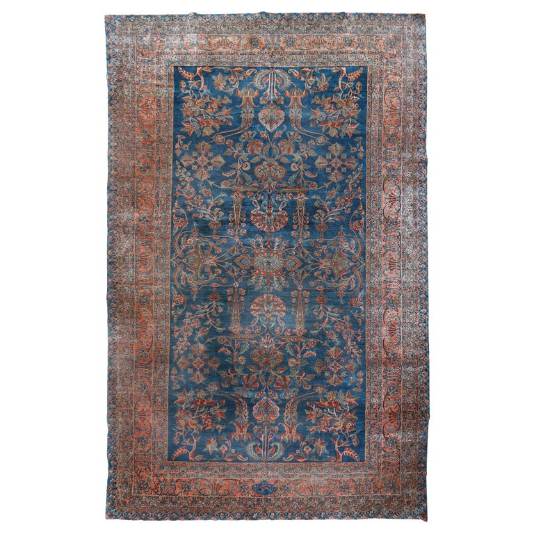 Antique Persian Kirman Carpet, circa 1910, 10'11 x 17'10