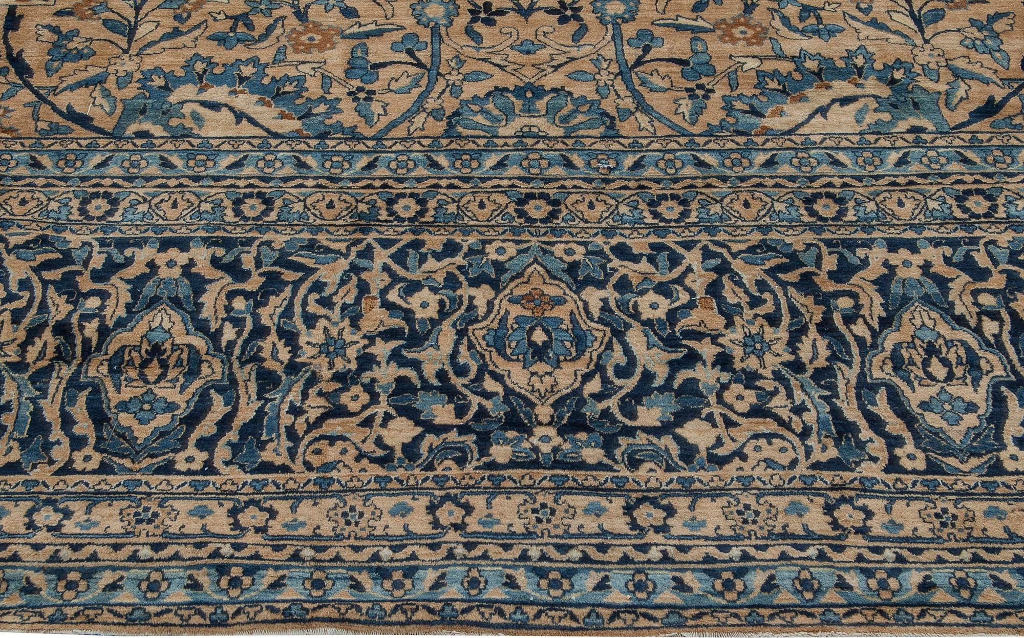 Hand-Woven Antique Persian Kirman Carpet