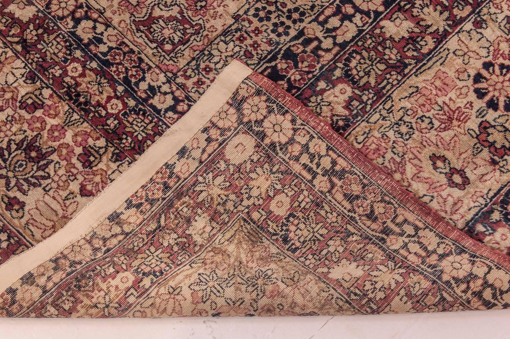 Authentic 19th Century Persian Kirman Botanic Wool Rug by Doris Leslie Blau 4