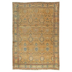 Authentique tapis persan Kirman en laine fait main