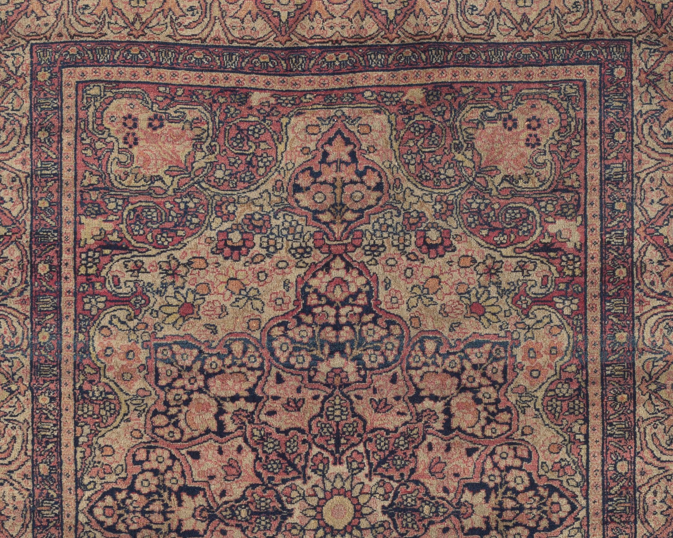 Antique Persian Kirman Lavar Rug, circa 1880 In Good Condition For Sale In Secaucus, NJ