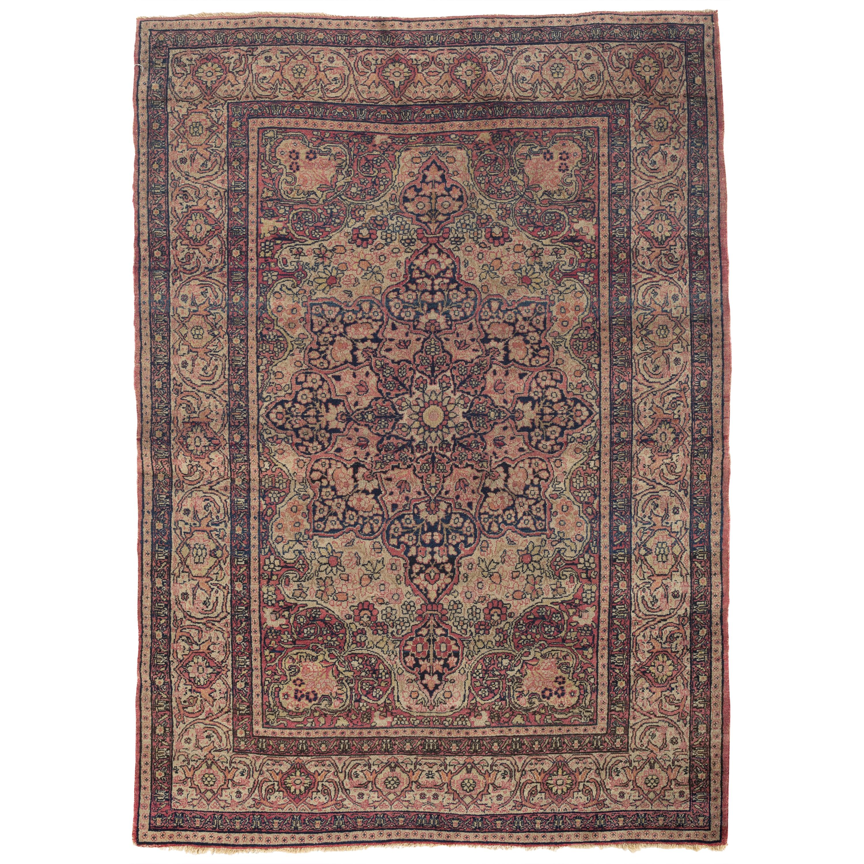 Antiker persischer Kirman-Lavar-Teppich, um 1880