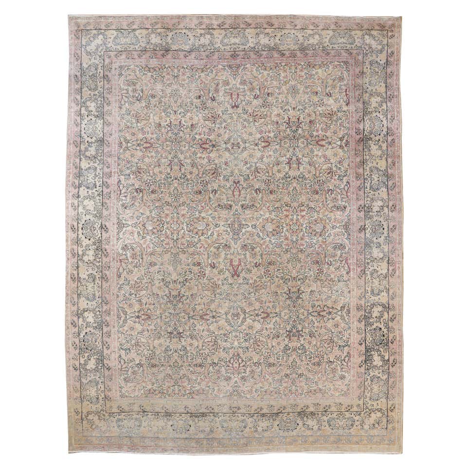 Vintage Persian Kirman Rug at 1stDibs