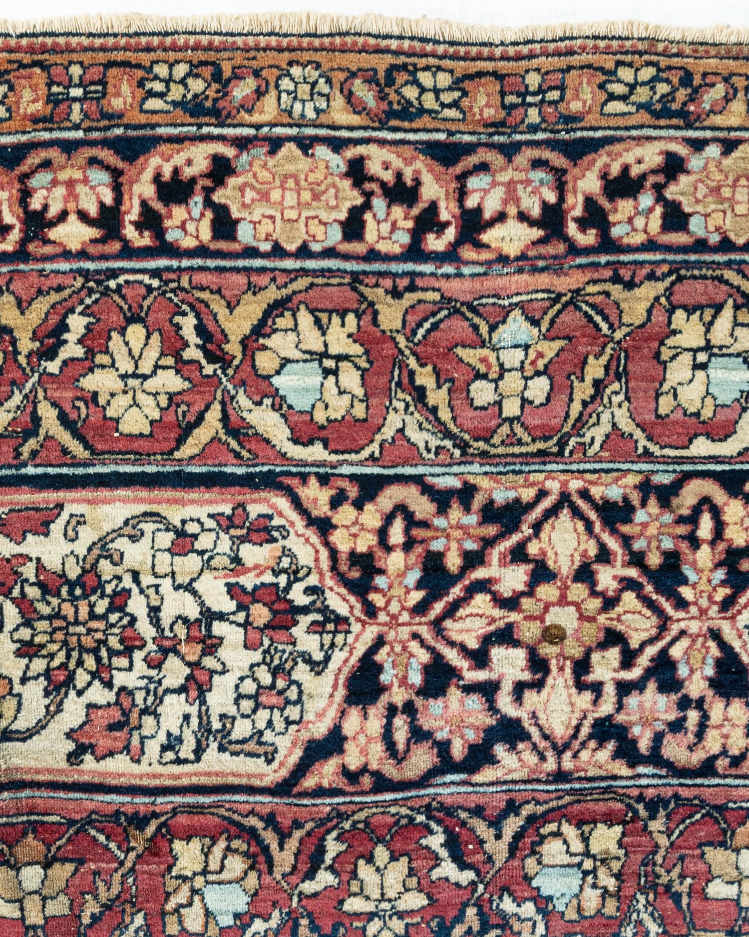 Wool Antique Persian Kirman Rug, circa 1900  8'8 x 13'5 For Sale