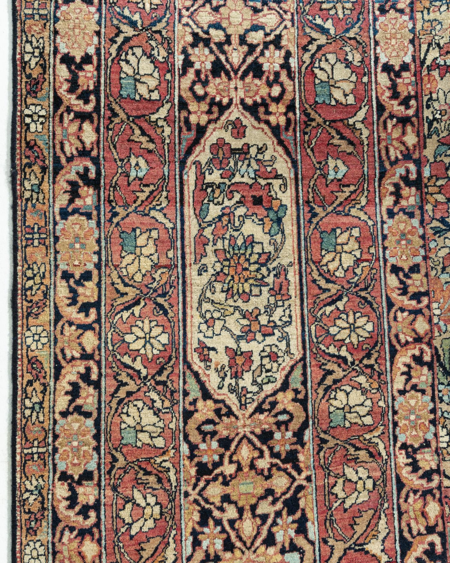 Antique Persian Kirman Rug, circa 1900  8'8 x 13'5 For Sale 1
