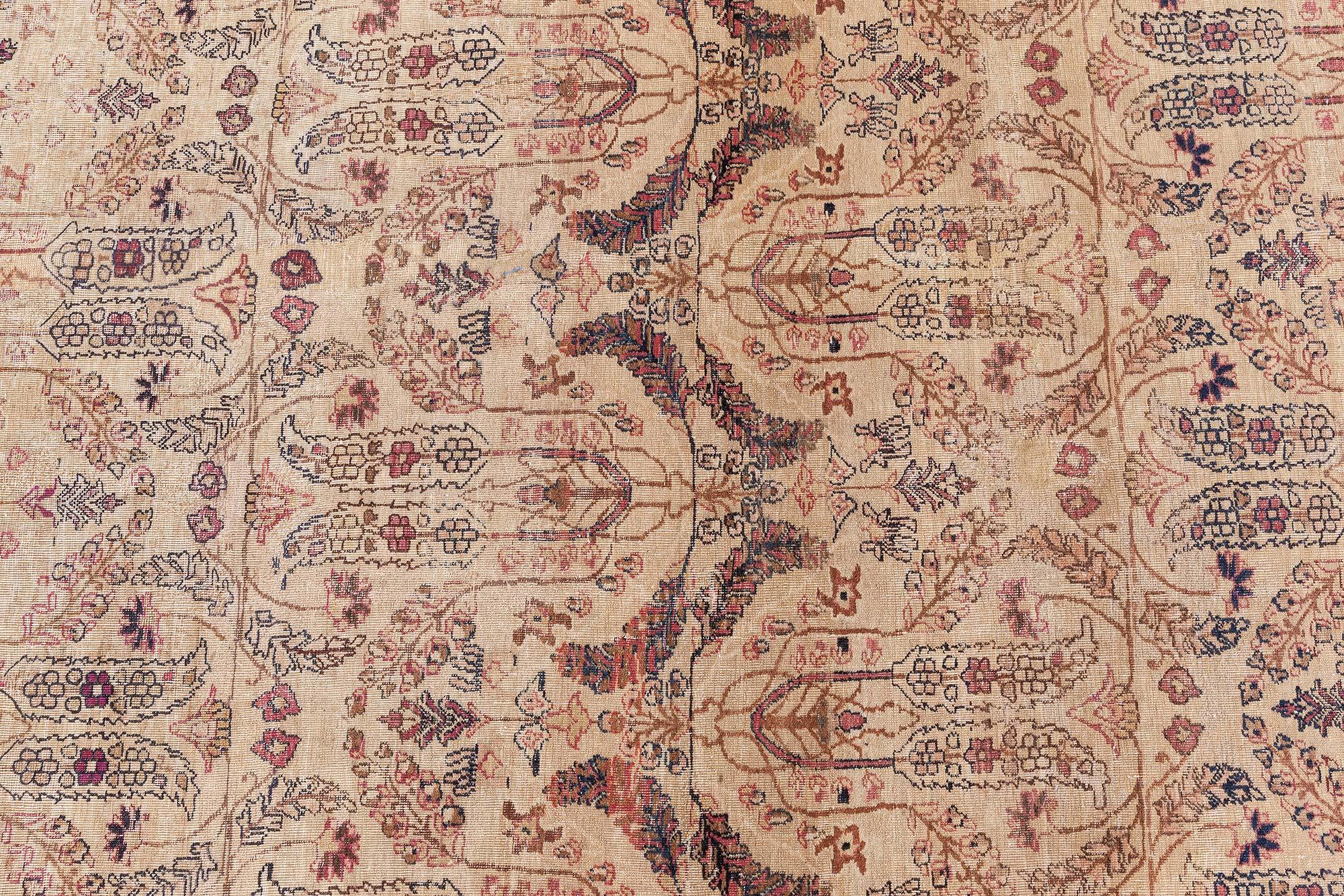 Annodato a mano Tappeto persiano antico Kirman Doris Leslie Blau in vendita