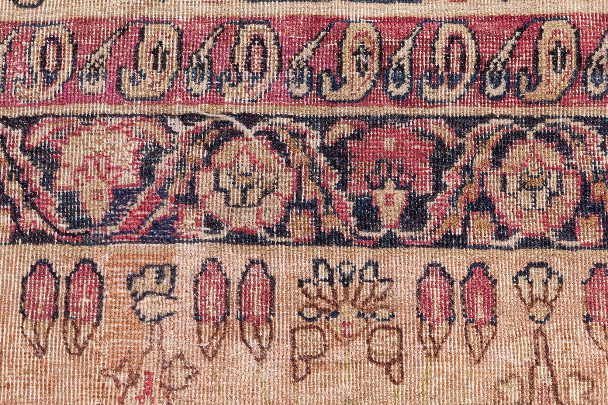 Antiker persischer Kirman-Teppich Doris Leslie Blau (Wolle) im Angebot