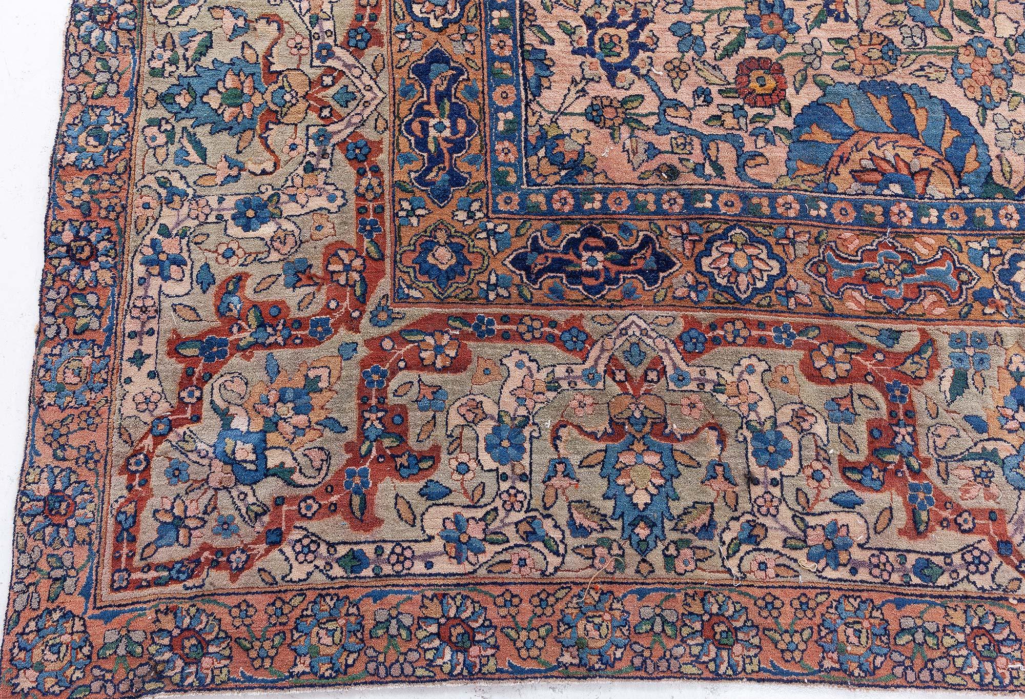 Lana Tappeto persiano antico Kirman Doris Leslie Blau in vendita